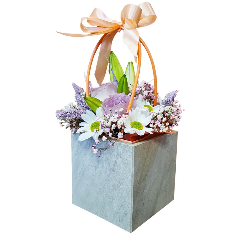 Кашпо для квітів mini 15х15х15 сіре 000016079 by Керамічні Маси Донбасу (DCB) color Сірий