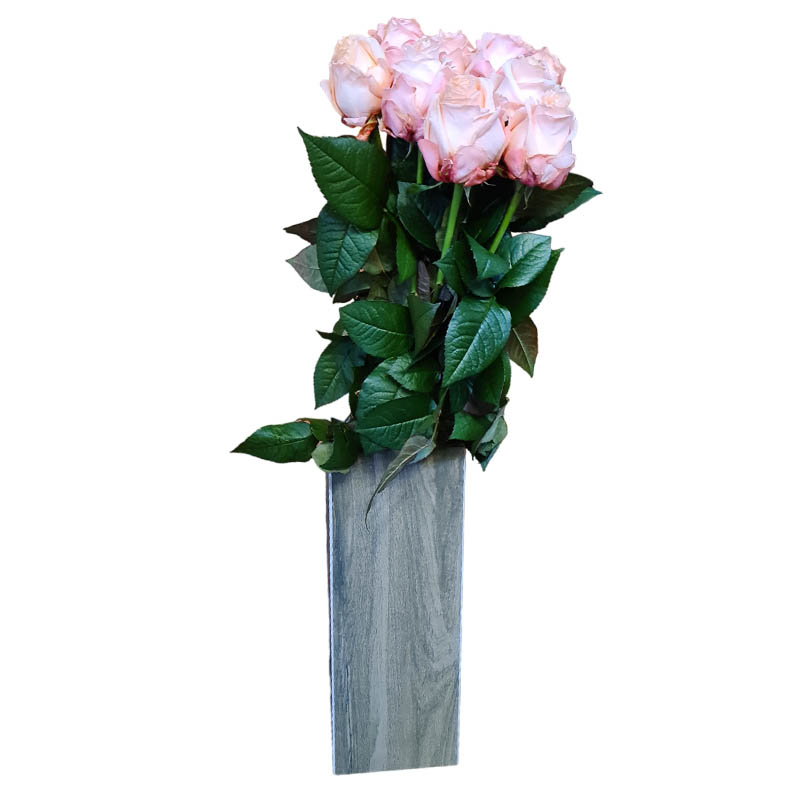 Кашпо для квітів mini 15х15х29 під сіре дерево 000016083 by Керамічні Маси Донбасу (DCB) color Сірий
