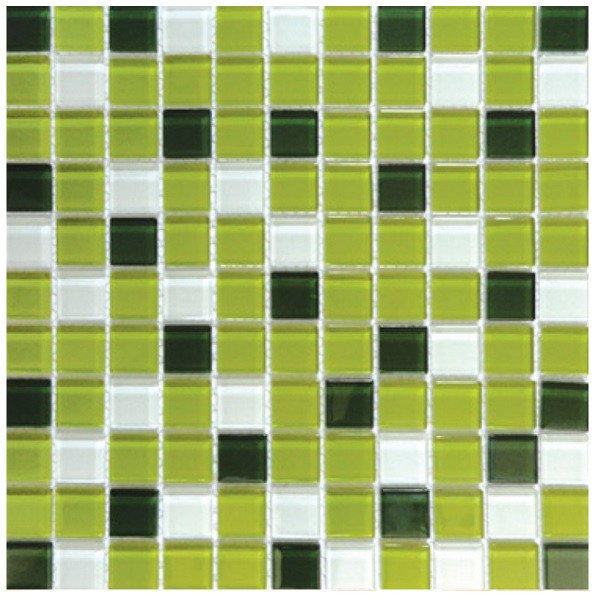 Мозаика Бело-зеленый Микс 30х30 000005390 by Vivacer (Кітай) color Зелений