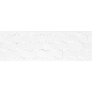 Плитка стіна CCR12-1 (Hexagon White) Rett 25x75