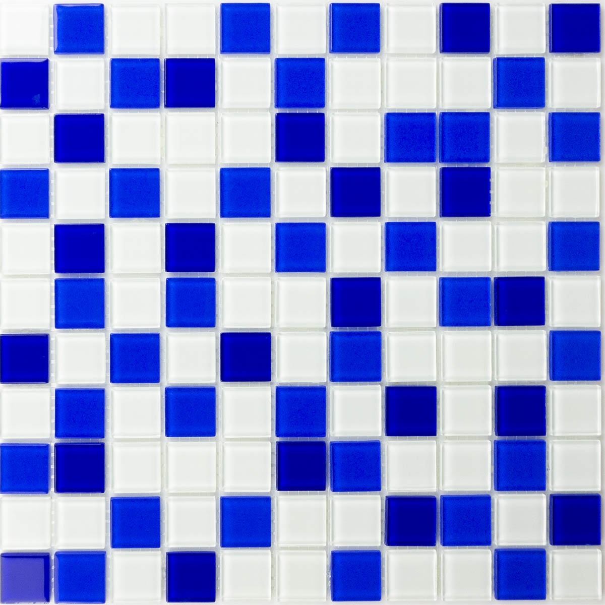 Мозаика GM 4033 C3 cobalt d/cobalt m/white 30х30 000008686  color Синій