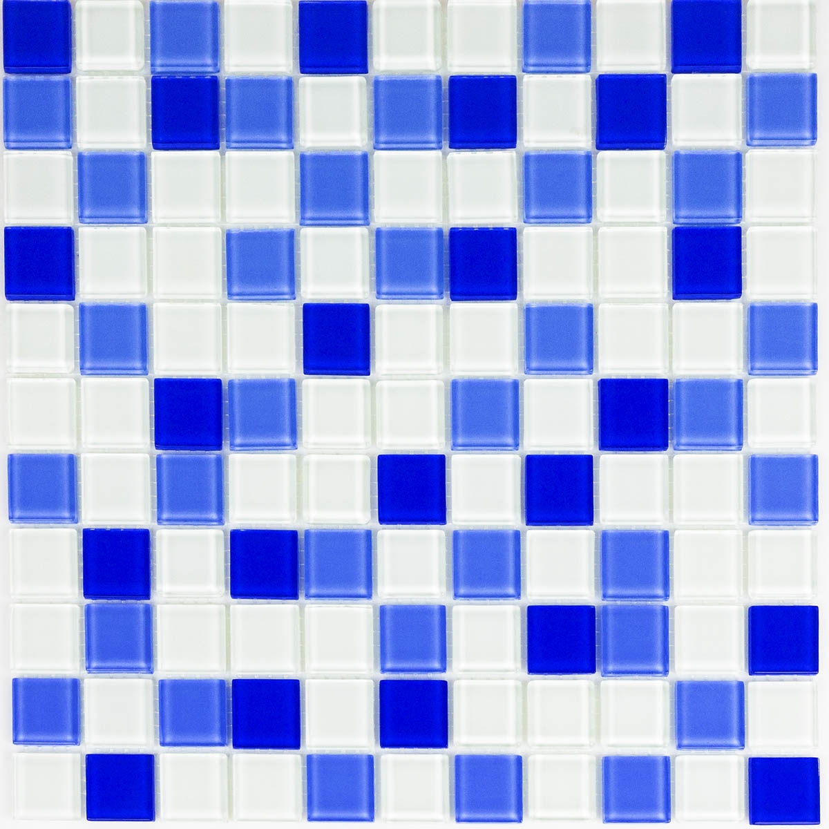 Мозаика GM 4040 C3 cobalt m/cobalt w/white 30х30 000008693  color Синій