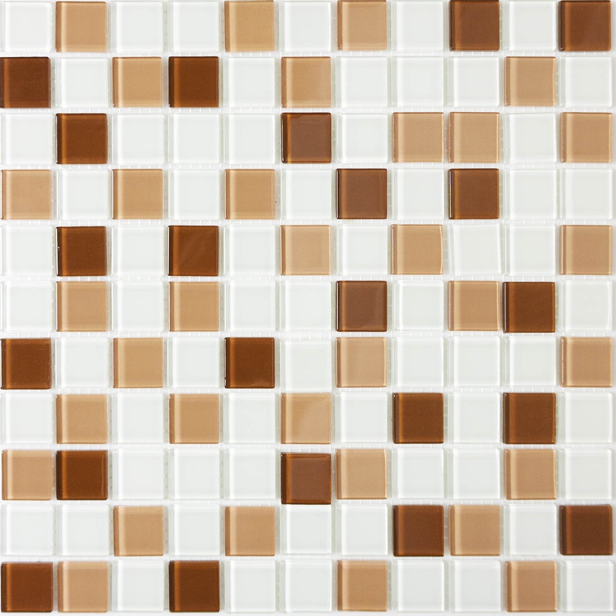 Мозаика GM 4037 C3 Brown m/Brown w/white 30х30 000008690  color Белый