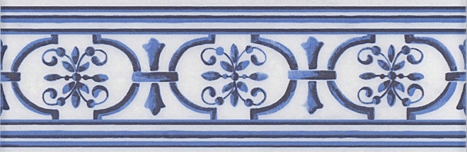 Бордюр Англійський Делфт 20х6,3 світло сірий 000002916 by Kerama Marazzi (Італія) color Синій