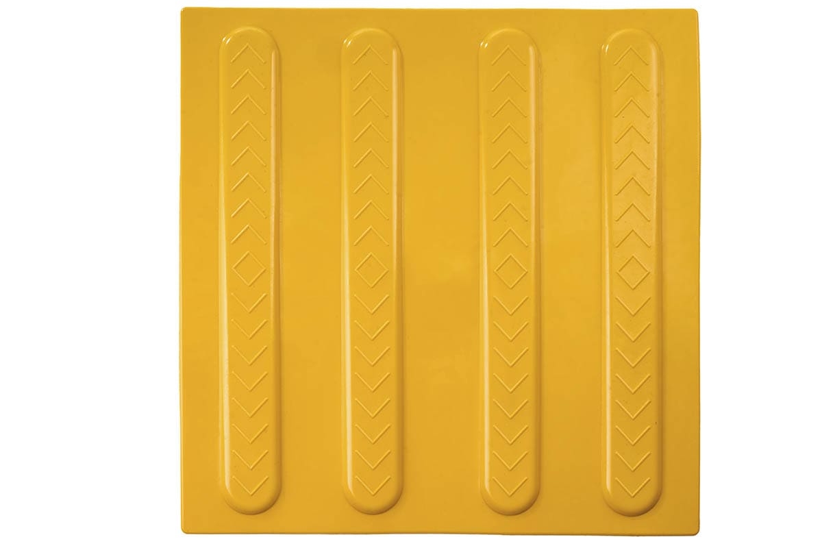 Тактильная плитка полиуретановая 30x30 Полоска 000015332  color Желтый