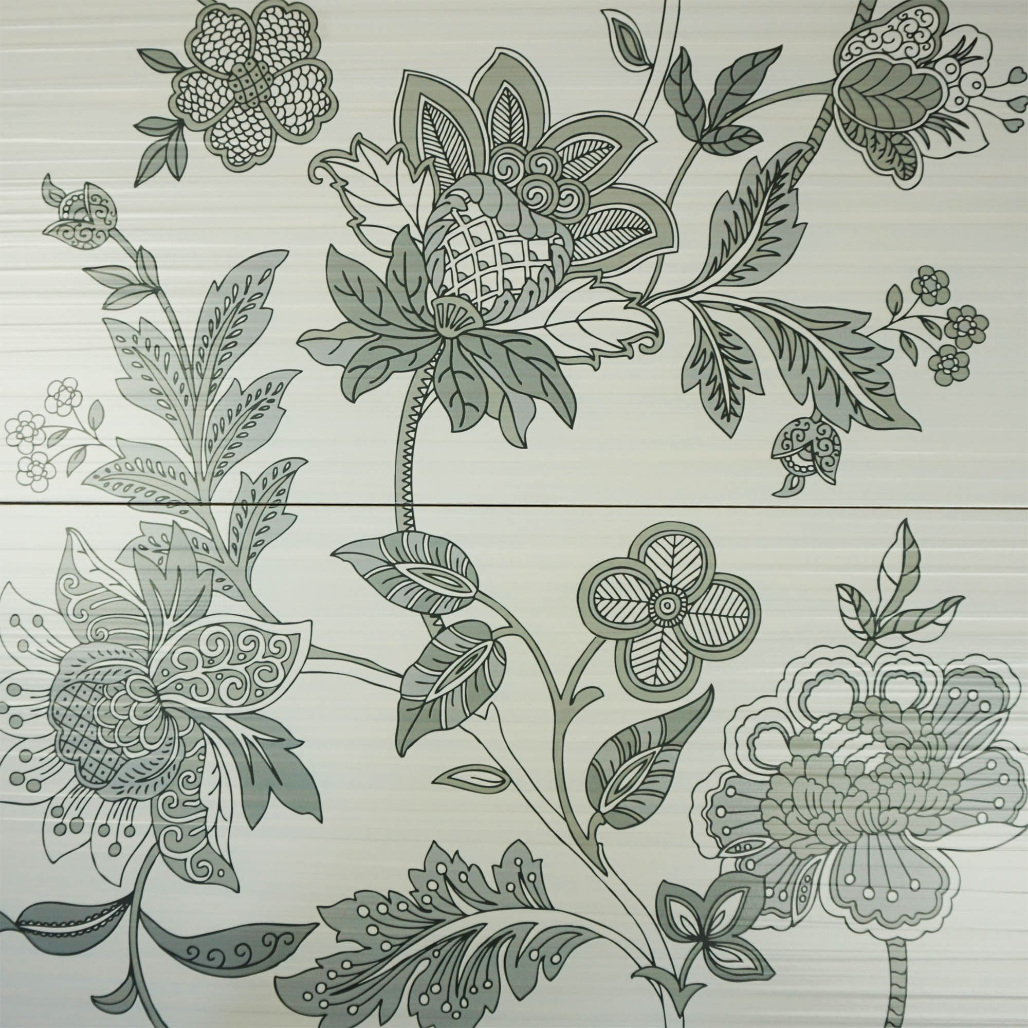 Декор ACQUARELLI FIORE BIANCO 60x60 ZNXQ1DR ( к-кт из 2 шт. 30x60 ) 000002150 by Zeus Ceramica (Україна) color Білий
